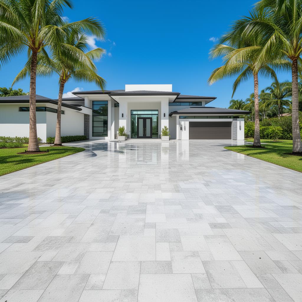 Driveway after cleaning